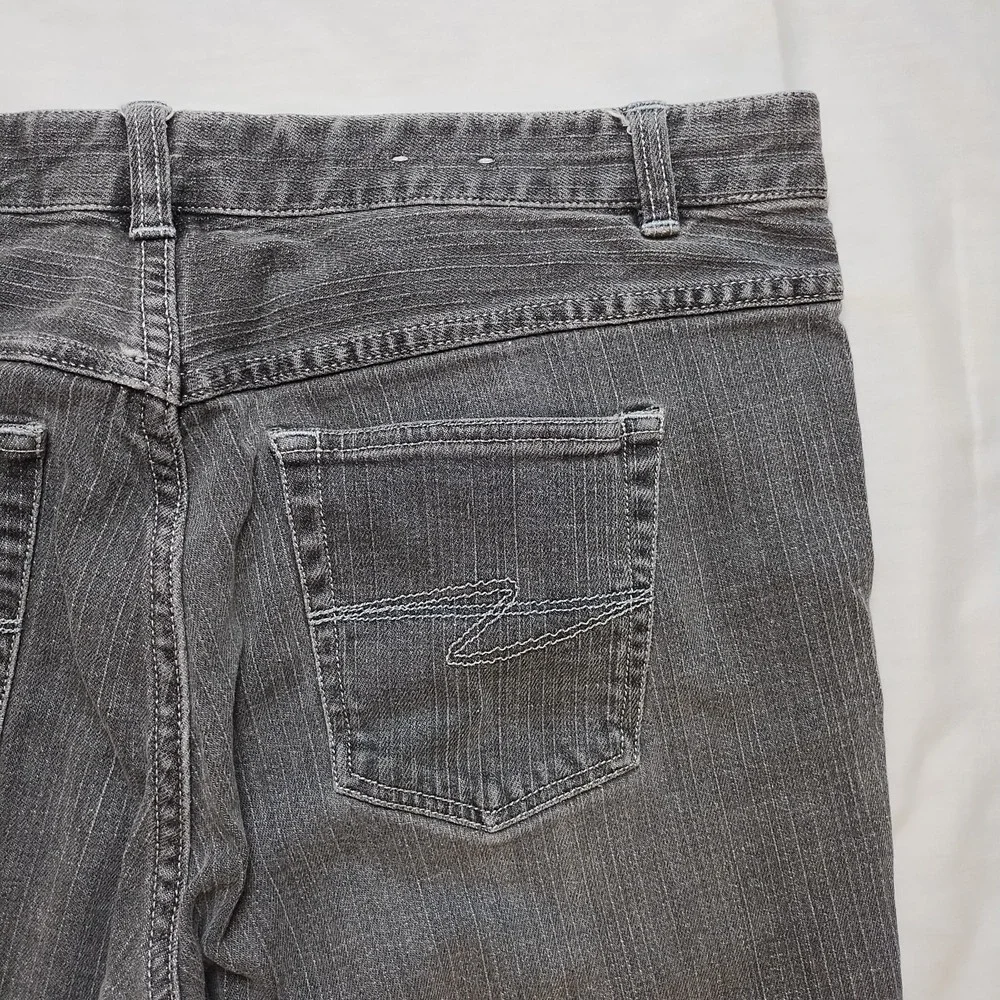 Madison Jeans Gray Stripe Women's Size 12 Denim (35x29.5) Retro 90s Straight Leg - Picture 8 of 16